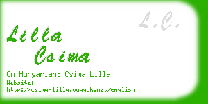 lilla csima business card